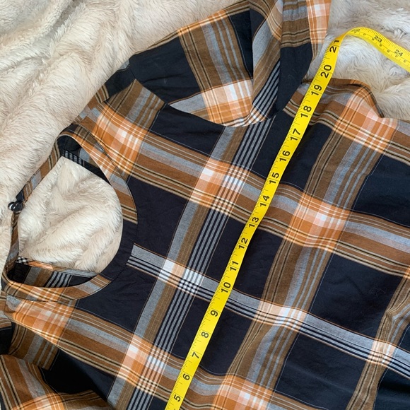 MADEWELL Plaid Tie Front Keyhole Top - Picture 3 of 8